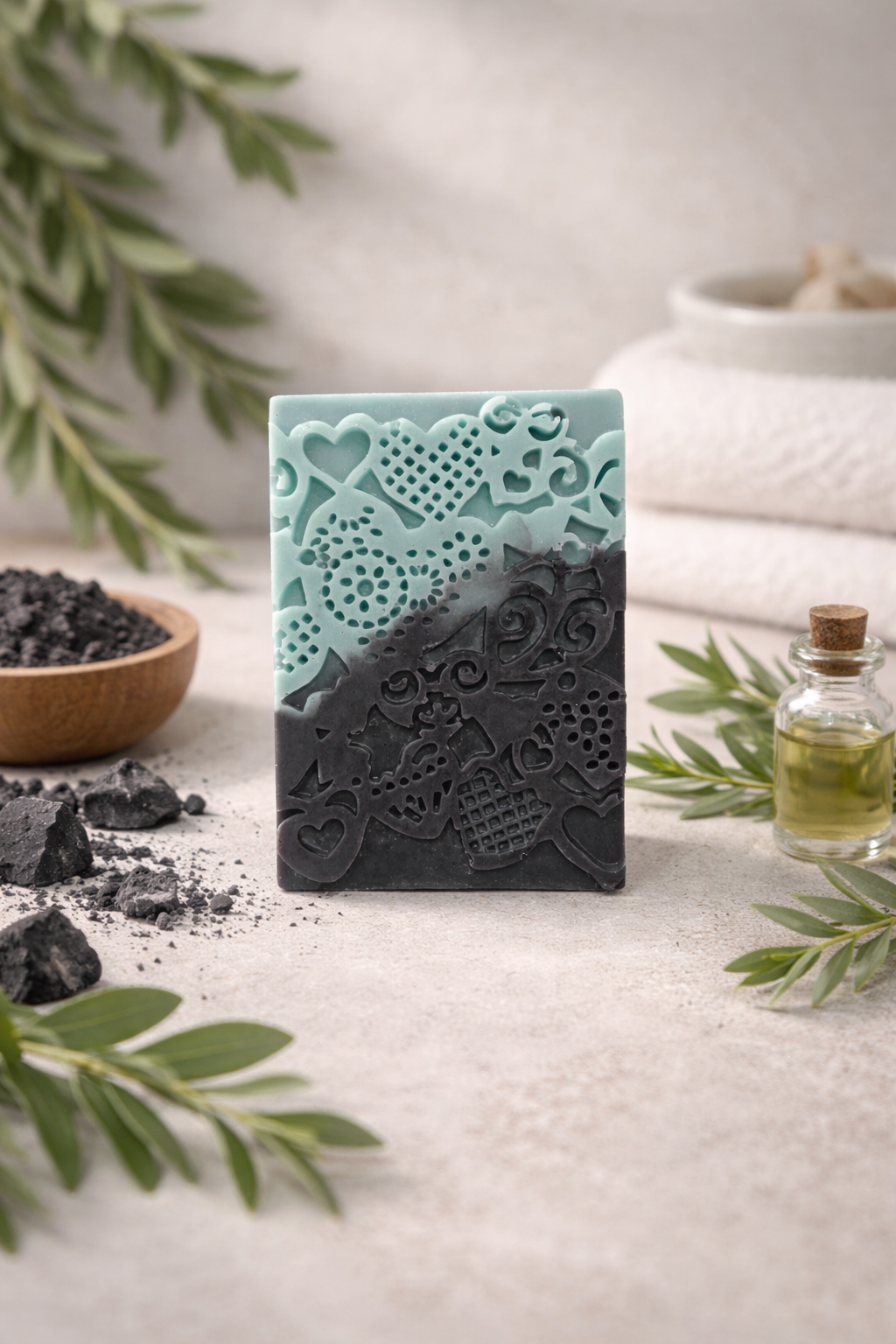 Charcoal Cleanse Bar| Tea Tree & Eucalyptus Essential Oils